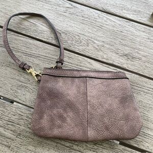 Wilson Leather Brown Leather Wristlet
